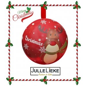 Leuke vulbare metalen kerstbal giftbox 2
