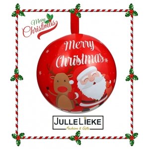 Leuke vulbare metalen kerstbal giftbox 3