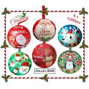 6 Leuke vulbare metalen kerstbal giftboxen 6 Leuke vulbare metalen kerstbal giftboxen