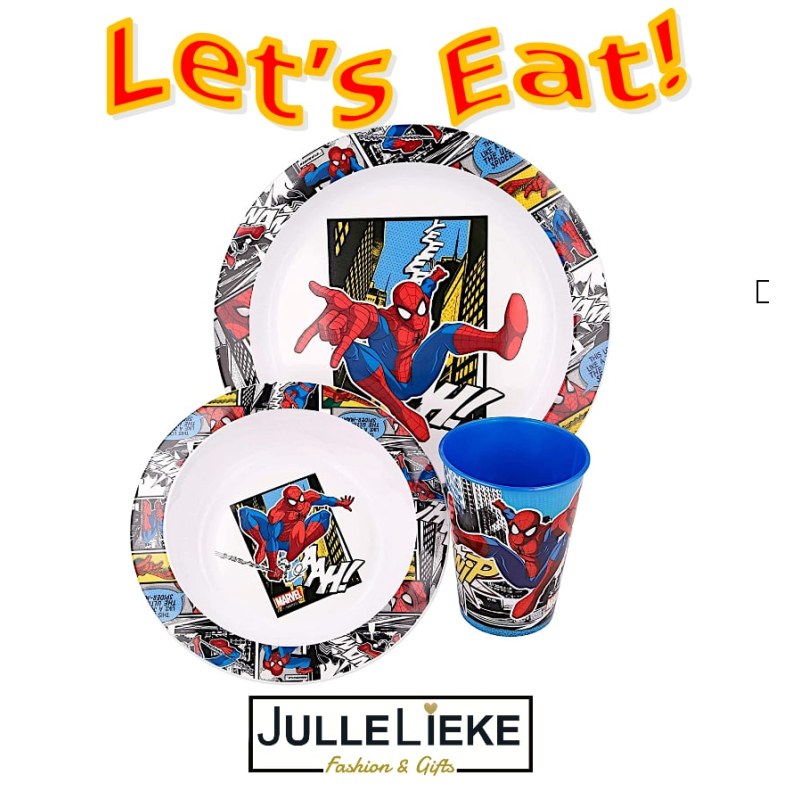 MARVEL SPIDERMAN LUNCH-DINNER SET: 3-DELIG