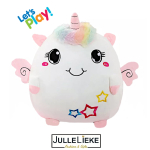 Kleurrijke zachte Unicorn knuffel, kussen en handverwarmer in 1