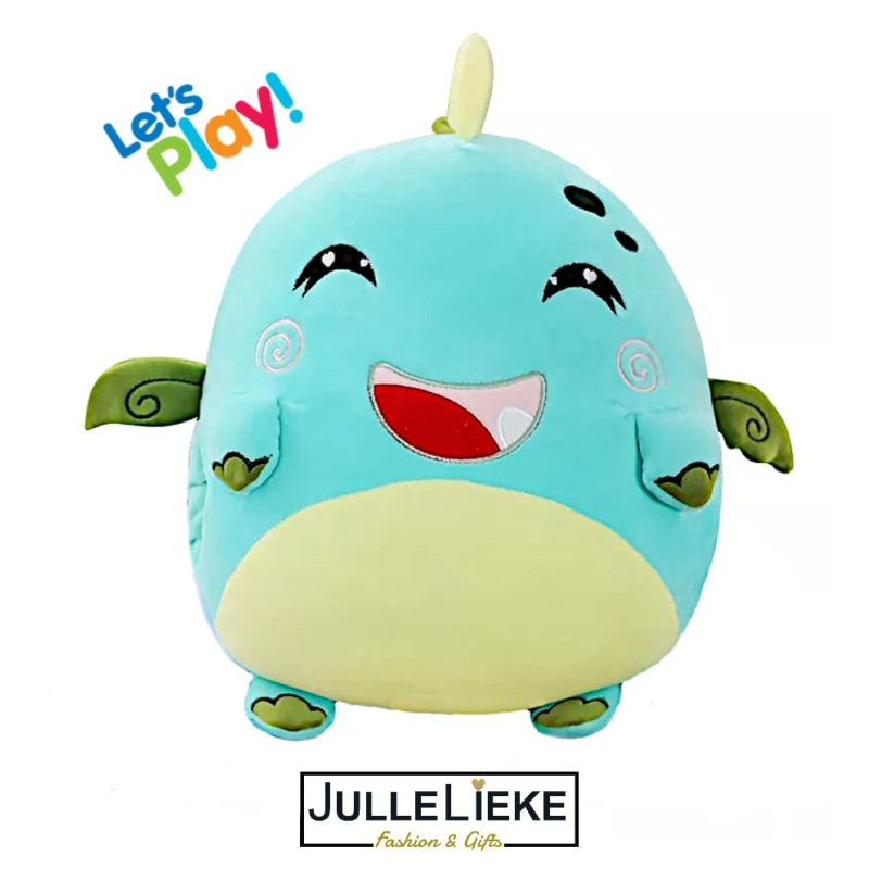 Zachte Dinosaurus knuffel en handverwarmer in 1