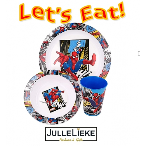 MARVEL SPIDERMAN LUNCH-DINNER SET: 3-DELIG