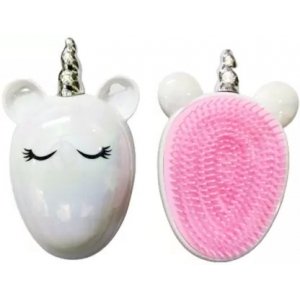 Haar borstel mini Unicorn egg white