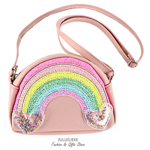 Rainbow roze schoudertas