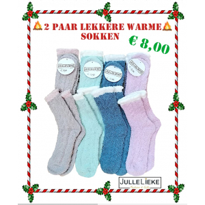 Set van 2 Warme sokken kleur naar keuze