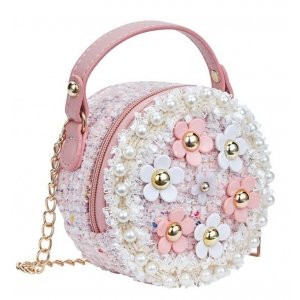 Handtas/Schoudertas Flowers Pink