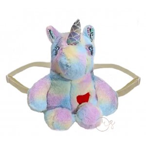 PLUCHE UNICORN RUGZAK PINK/BLUE