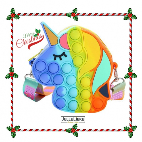 POP-IT UNICORN 4 SCHOUDERTAS KERST PROMO!