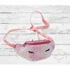Unicorn heup/schouder tas glitters roze