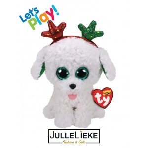 TY BEANIE BOO'S SUGAR DE HOND MET GEWEI 15CM TY BEANIE BOO'S SUGAR DE HOND MET GEWEI 15CM